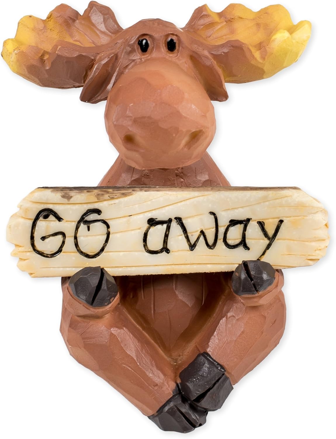 Moose with Welcome & Go Away Sign