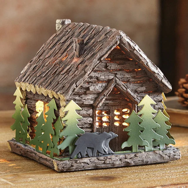 Cabin and Bear Nightlight