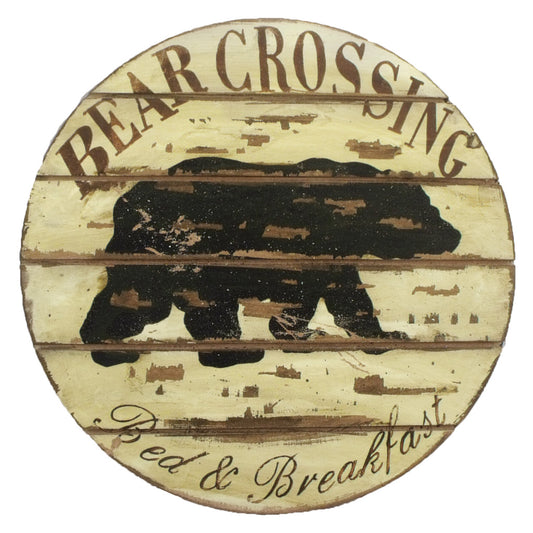 Bear Crossing Wall Plaque
