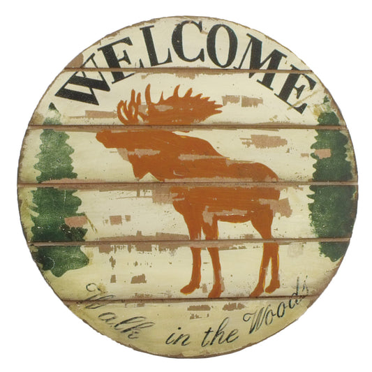 Moose Welcome Wall Plaque