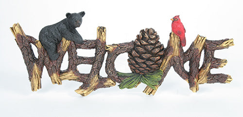 Bear and Cardinal Welcome Sign