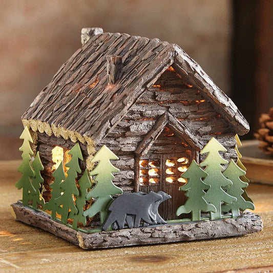 Cabin and Bear Nightlight