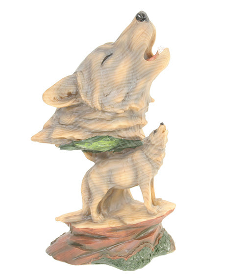 Carved Wood Look- Wolves
